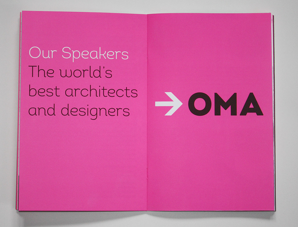 design community pink pecha kucha Lecture Series Booklet