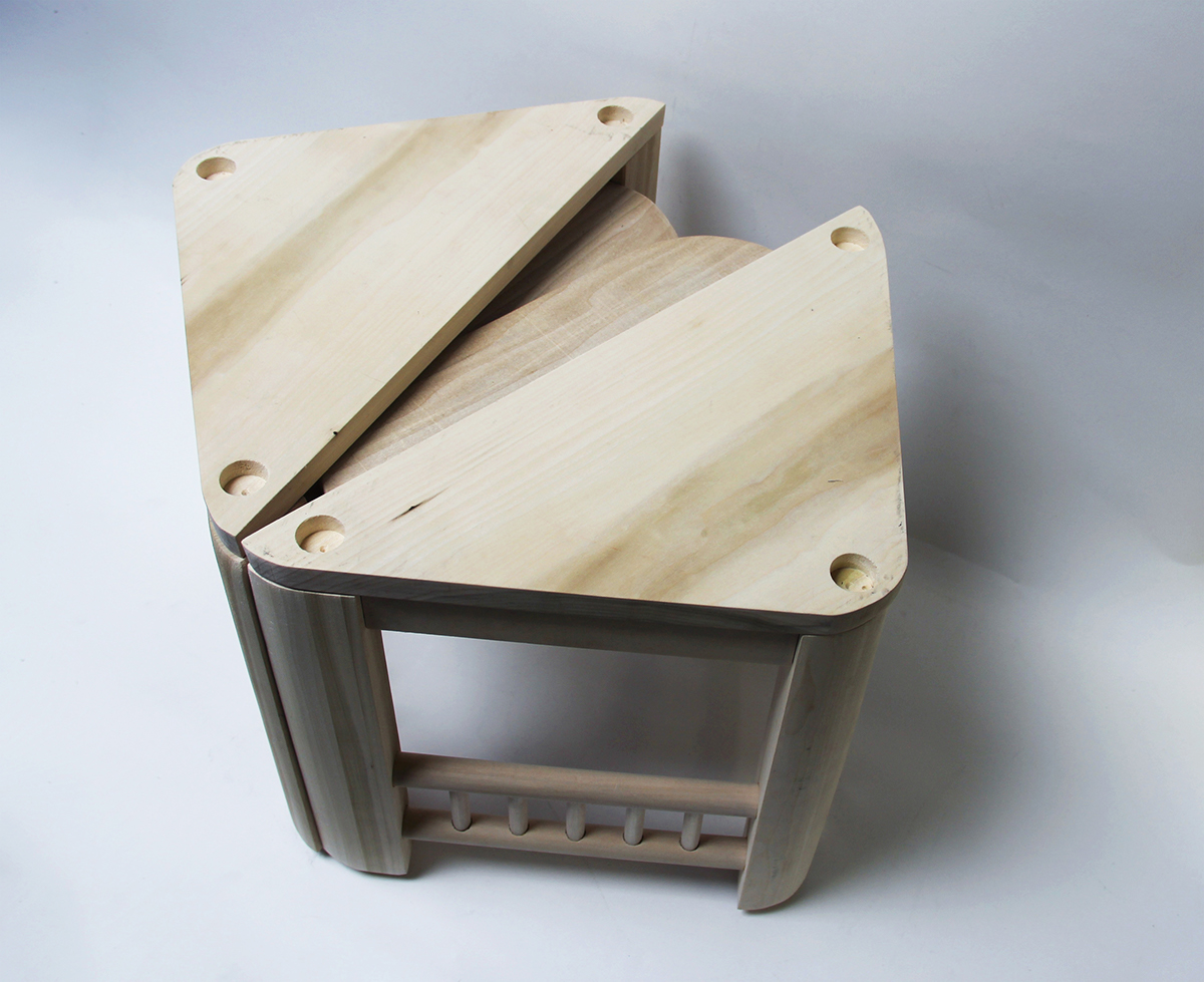 stool Multipurpose wood