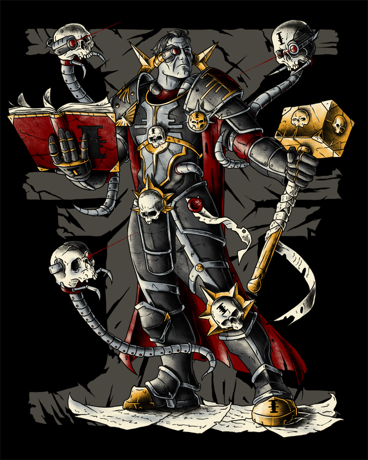 print Warhammer skull