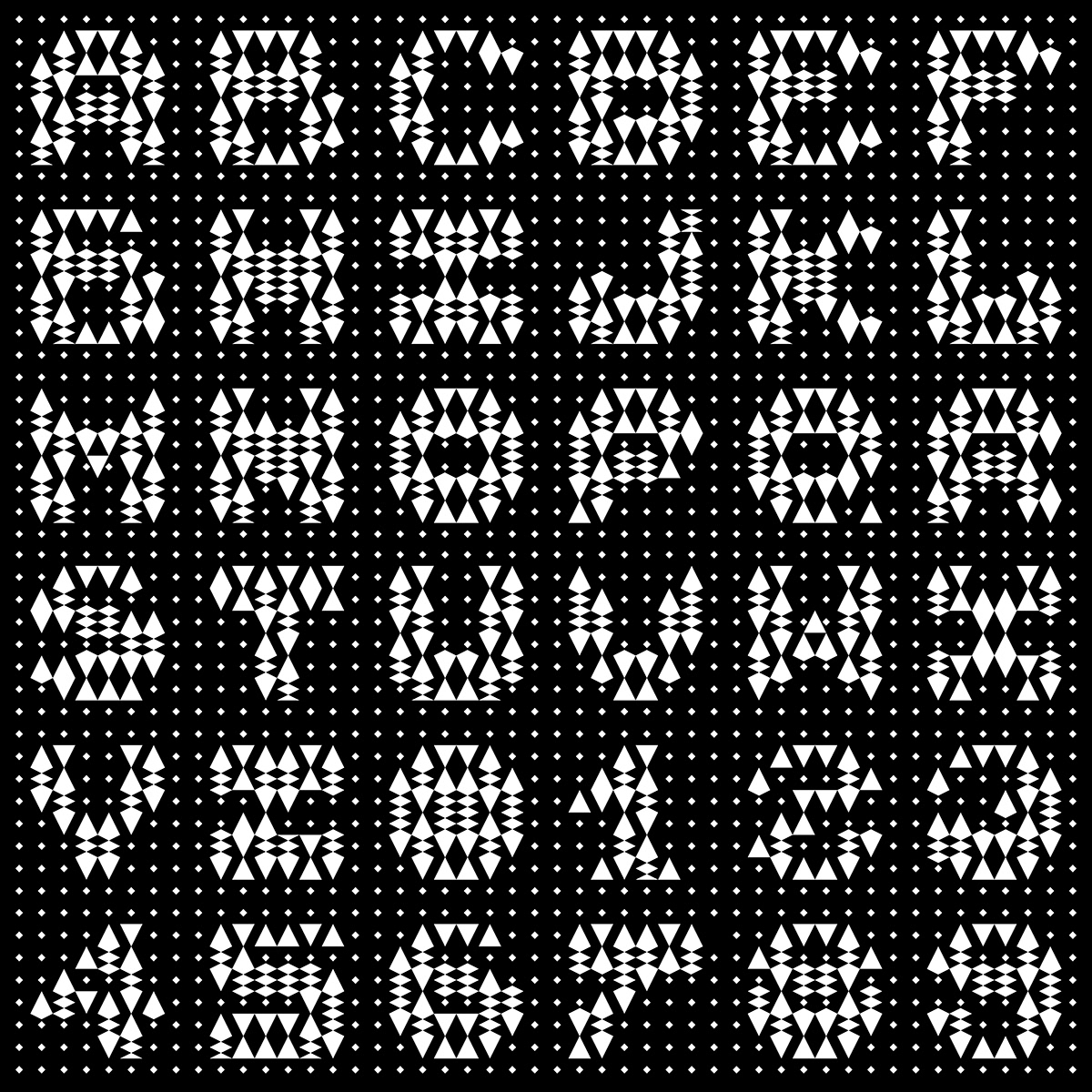 36daysoftype Amuki culture modular modulartype patternfont precolombino type type design typography  