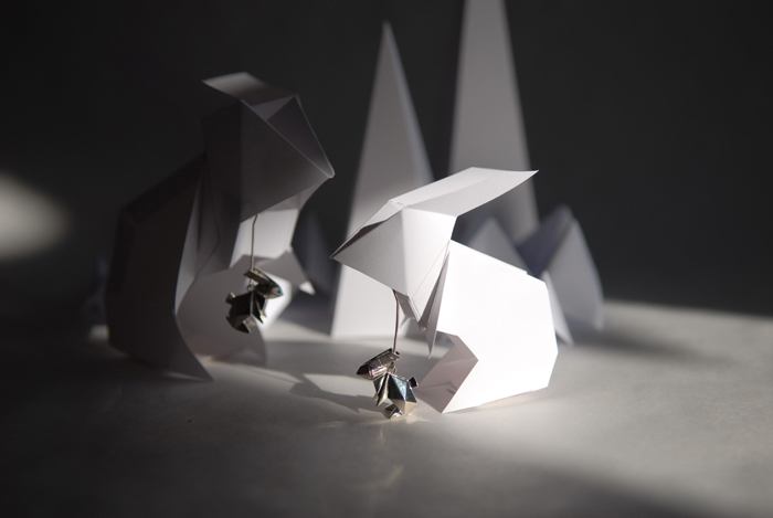 paper Popup Window Display press kit origami  Jewellery art concept