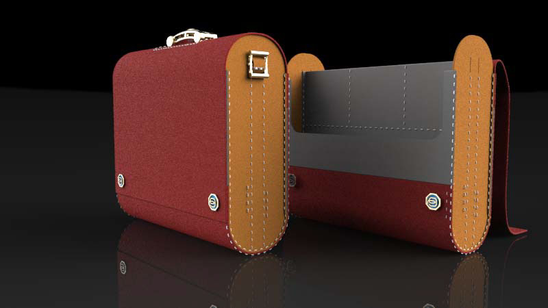 luggage leather briefcase roller bag