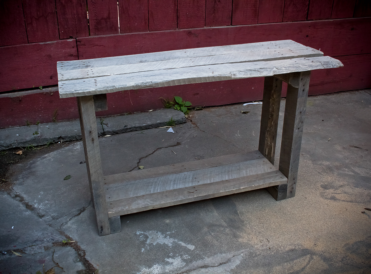 reclaimed wood console table table palette furniture hardwood