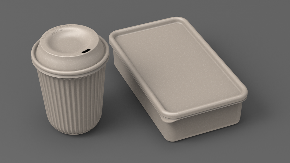 compostable cup design dish food experience product structural packaging Sustainability Sustainable Design takeout