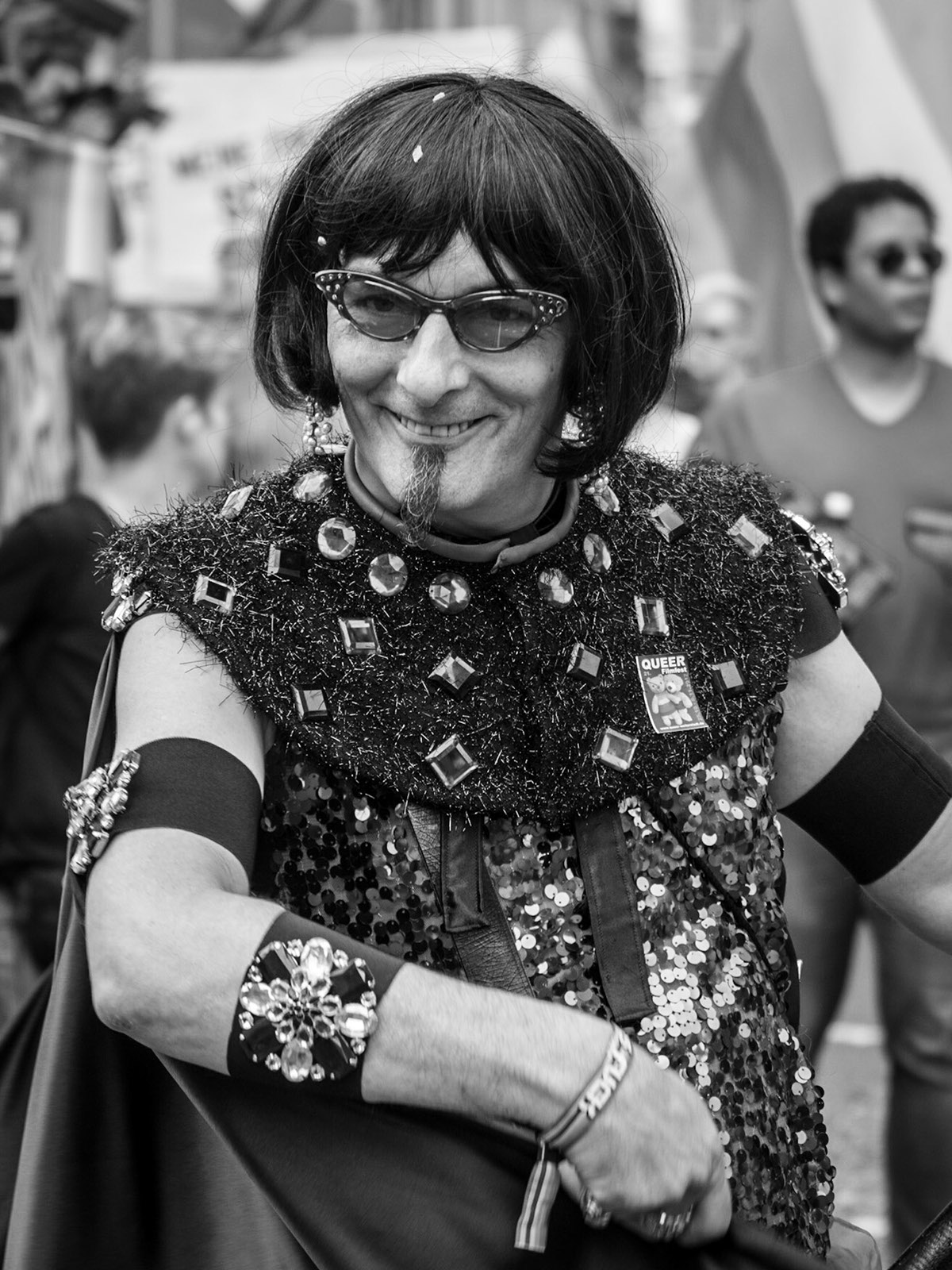 black and white CSD Christopher Street Day Gay Pride portrait