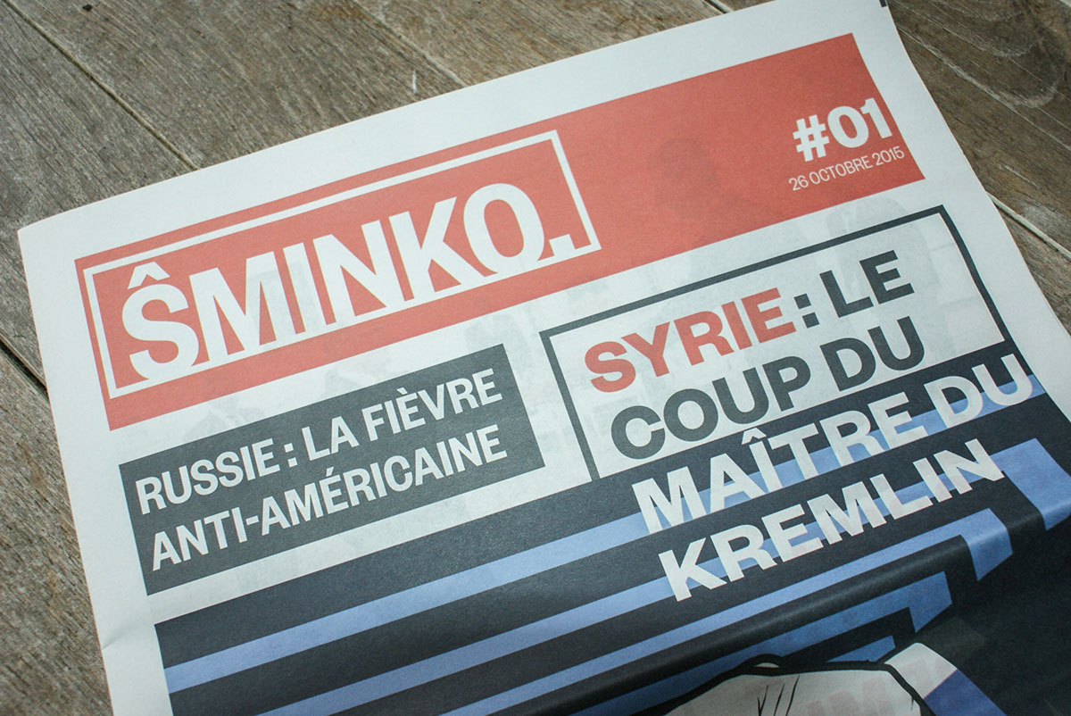 Layout Sminko Russia russie journal newspaper wolrd blood Syria mise en page Typographie