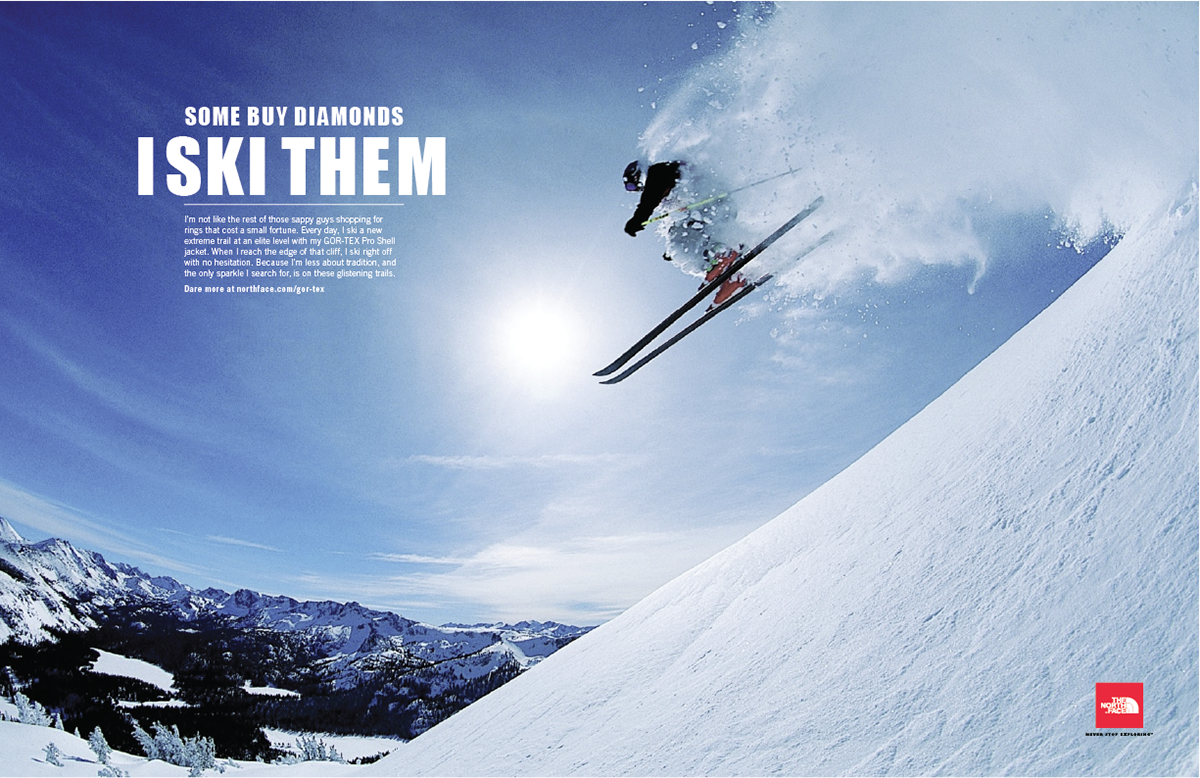 The Northface extreme campaign Ski snowboard