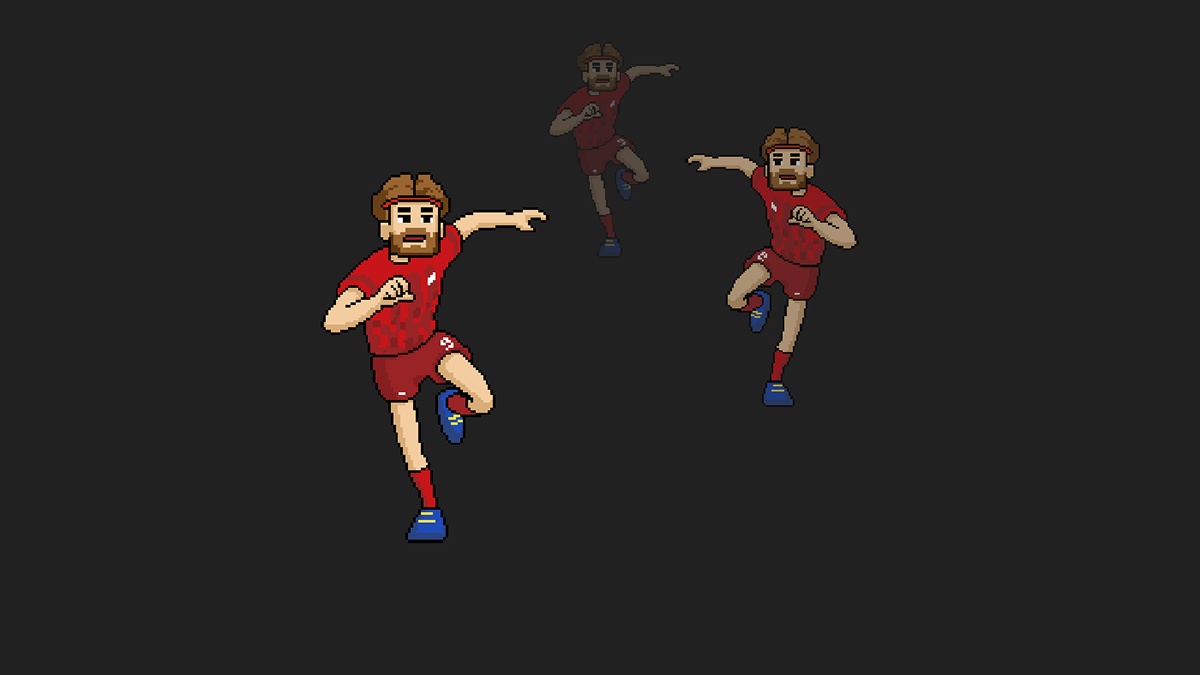 2D Character football game ILLUSTRATION  messi nft pixel pixelart soccer