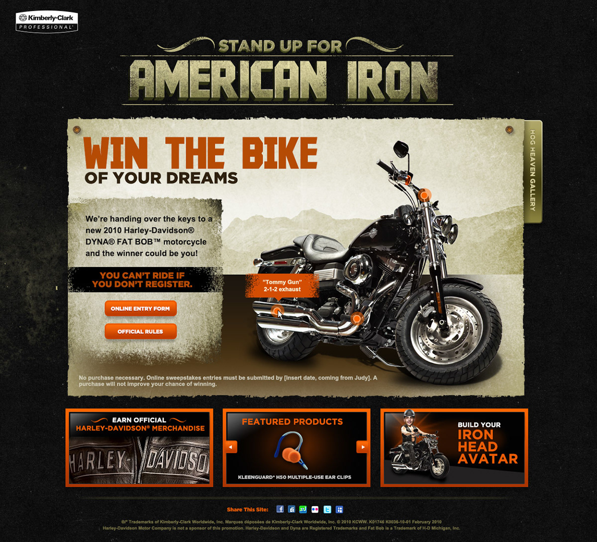 motorcycle grunge UI Harley Davidson Flash