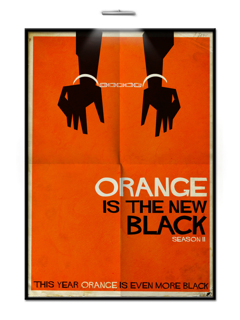 OITNB Orange is the new black federico mauro Netflix poster artwork visual campaign cage prison bars Cell tv show second season