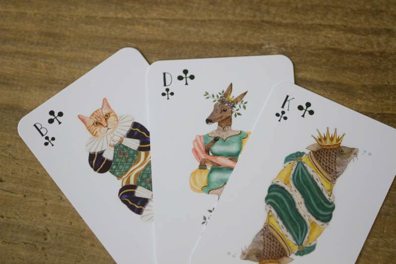 Playing Cards pokercards bridge painted cards anthropomorph