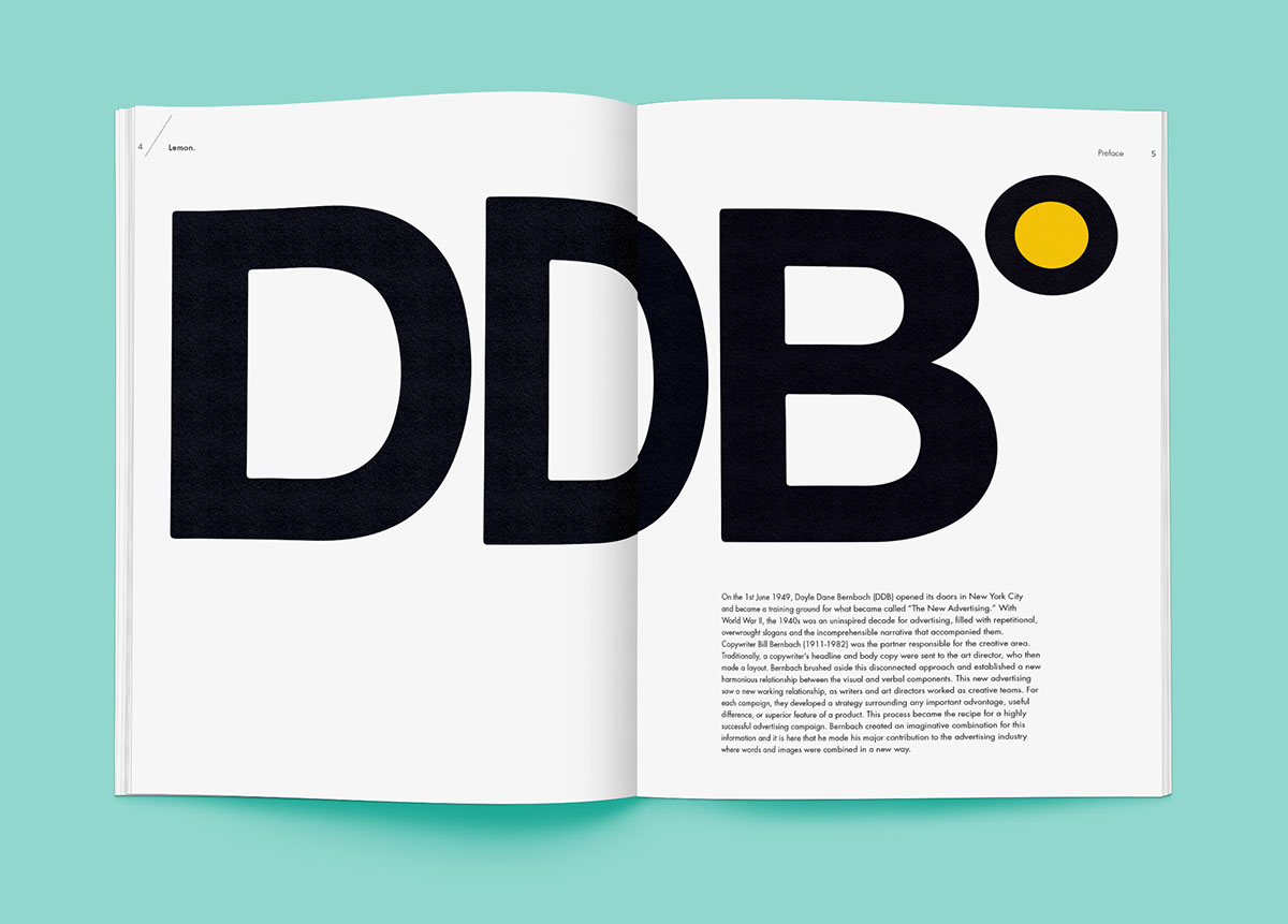 book Catalogue magazine DDB visual metaphor wayfinding Exhibition 