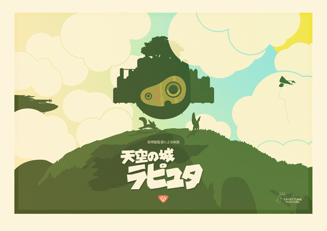 Simon C Page Studio Ghibli totoro my neighbor totoro porco rosso arrietty The secret World laputa Castle in the SKY japanese animations posters movie poster Movie Posters