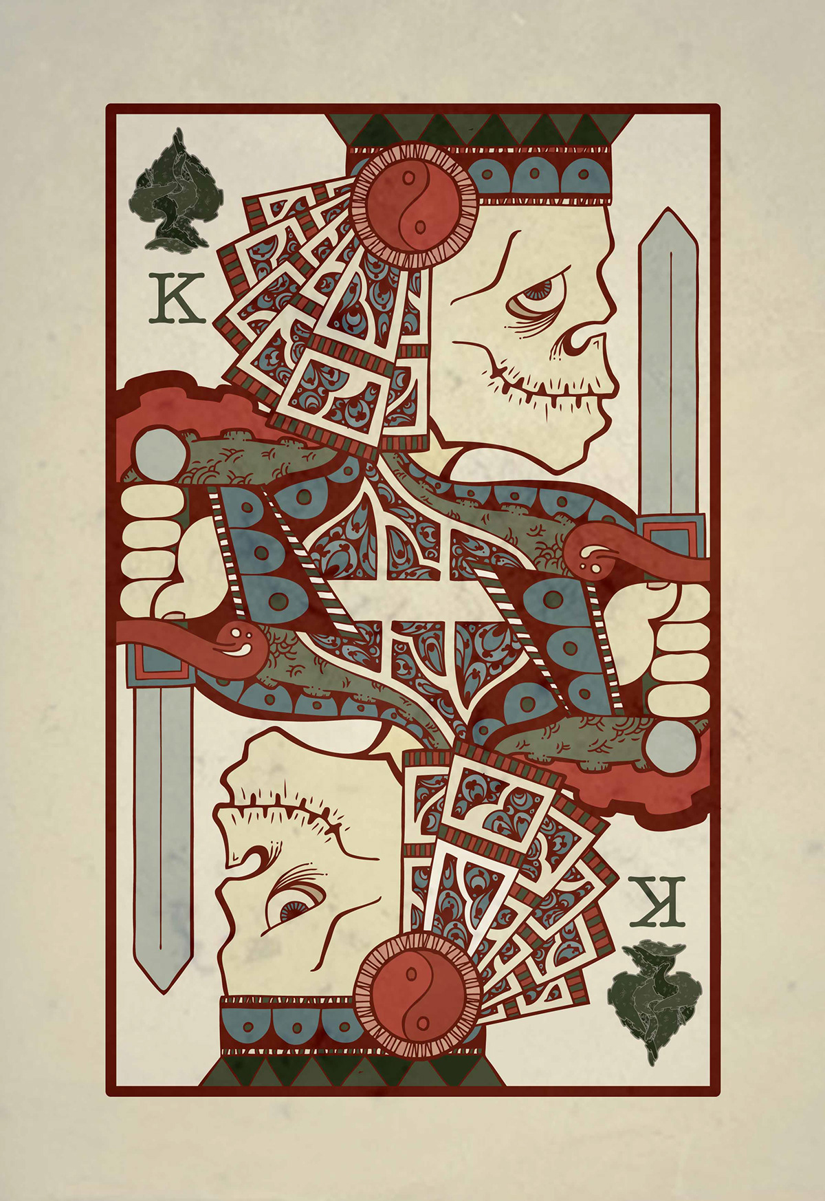 Playing Cards King of spades  dan birkbeck