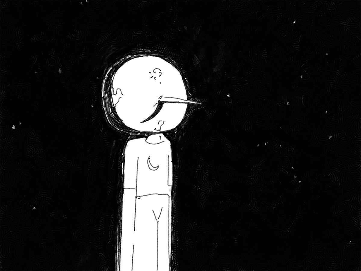Day 18 submission for Inktober 2021. Moon.