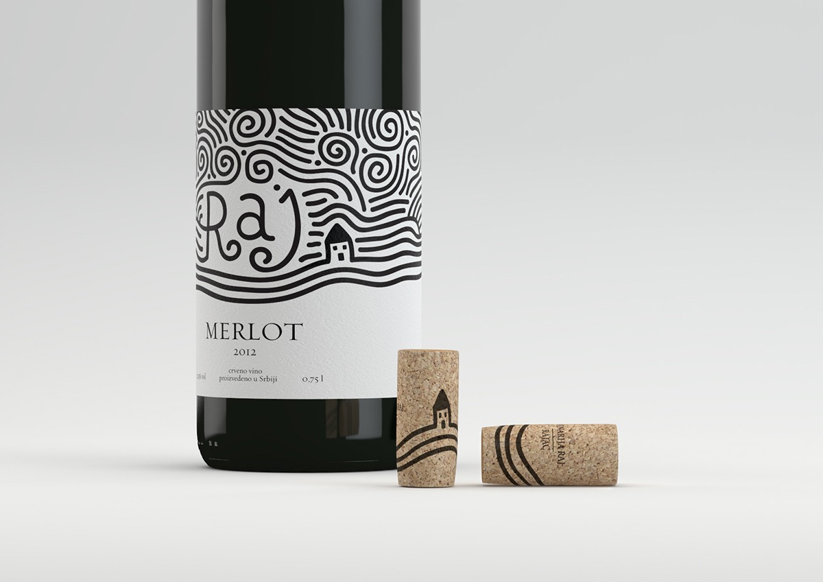 wine botle design graphic pattern winery logo handmade
