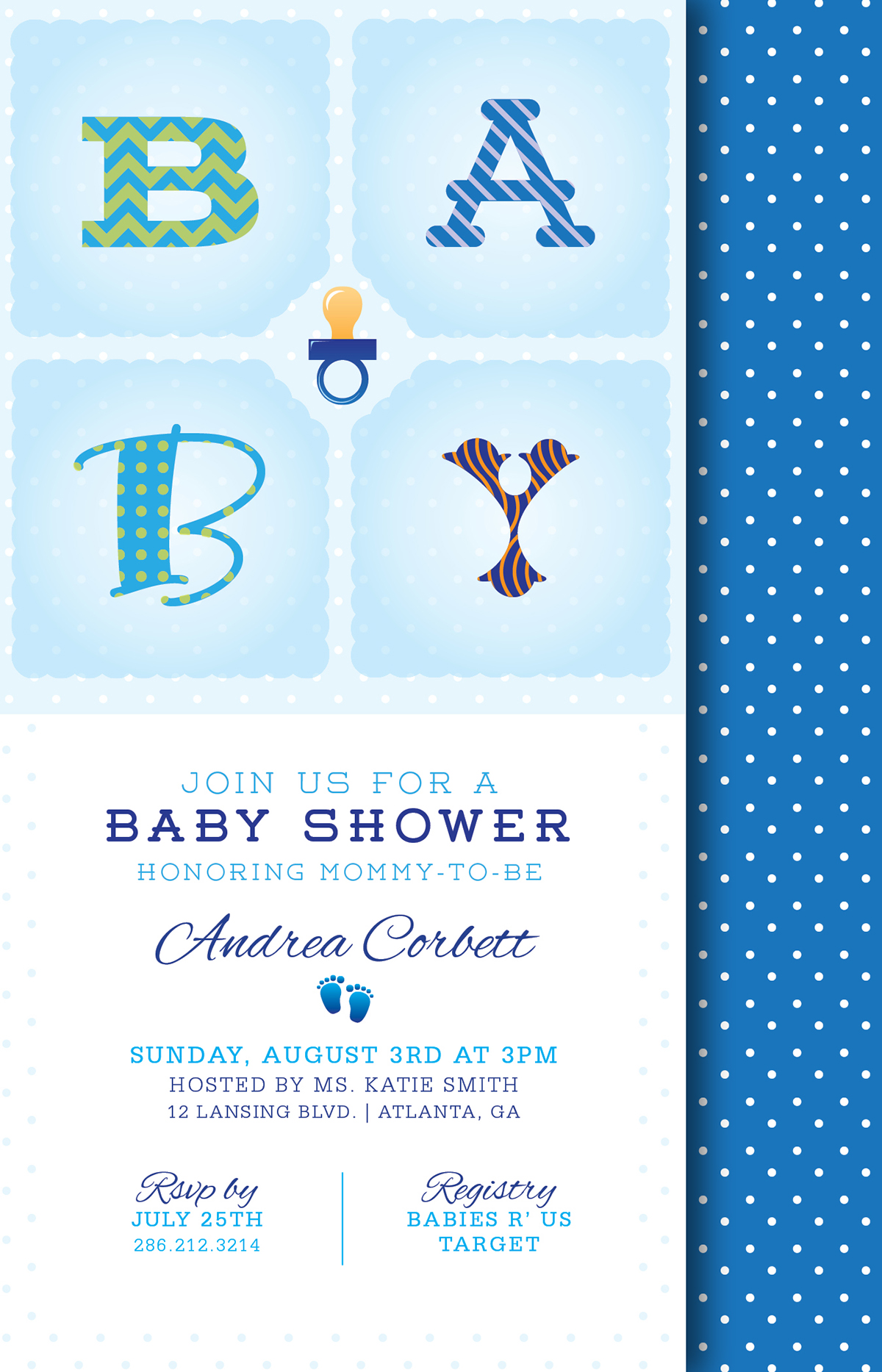 Invitation invitations Baby Shower baby stationary Themed