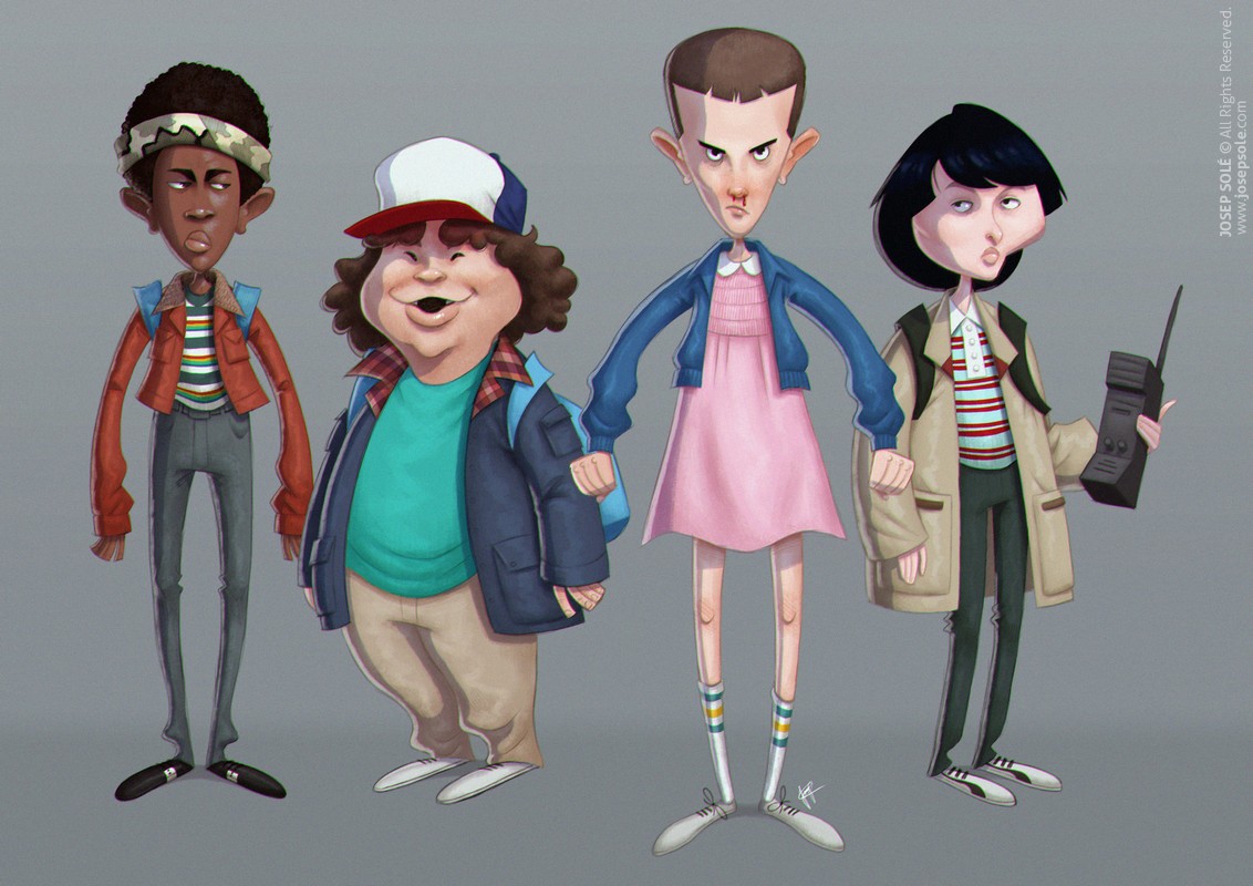 STRANGER THINGS: Caricature Character Design.