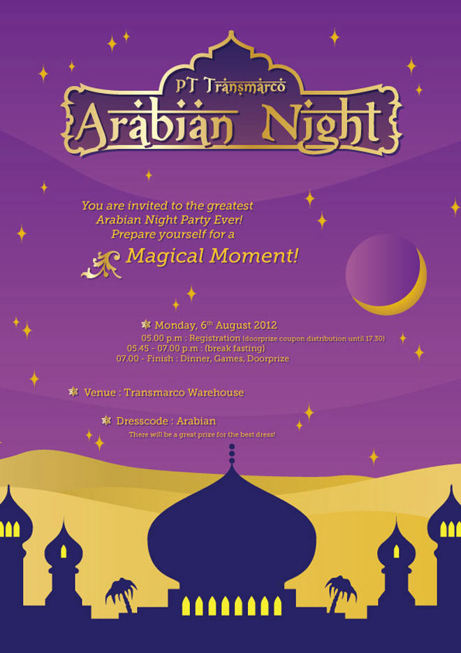 Arabian Night Backdrop purple design