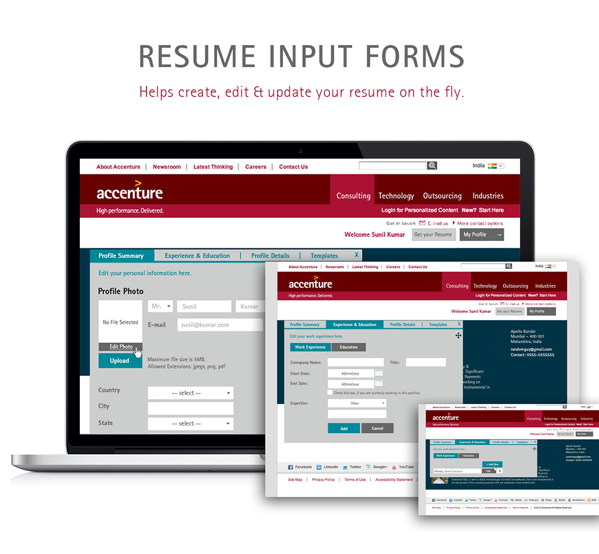 infographics resume builder interactive Resume online resume app accenture
