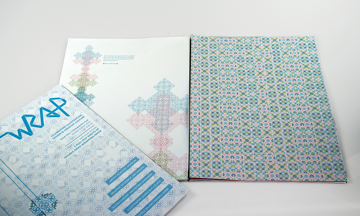 Marian Bantjes Patterns glyphs Pastels wrap magazine spread magazine Joinery type