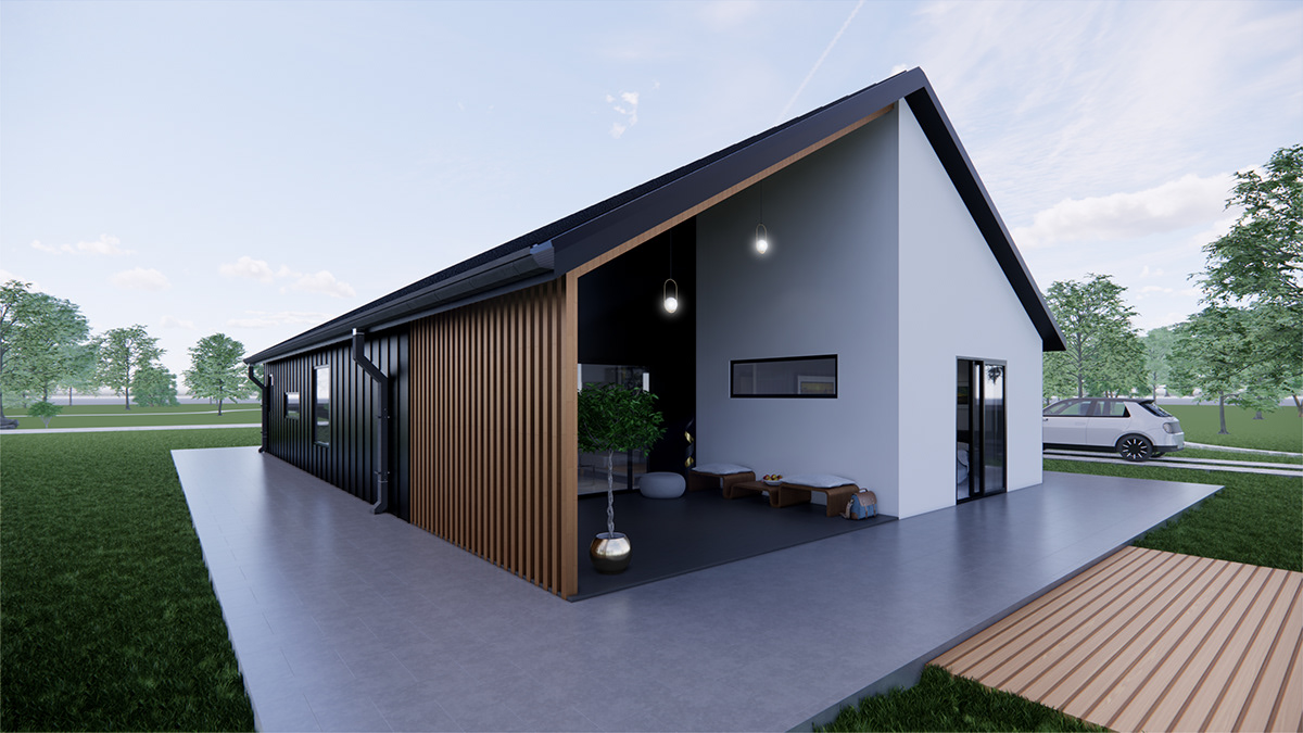 3D architecture house Interior Render visualization