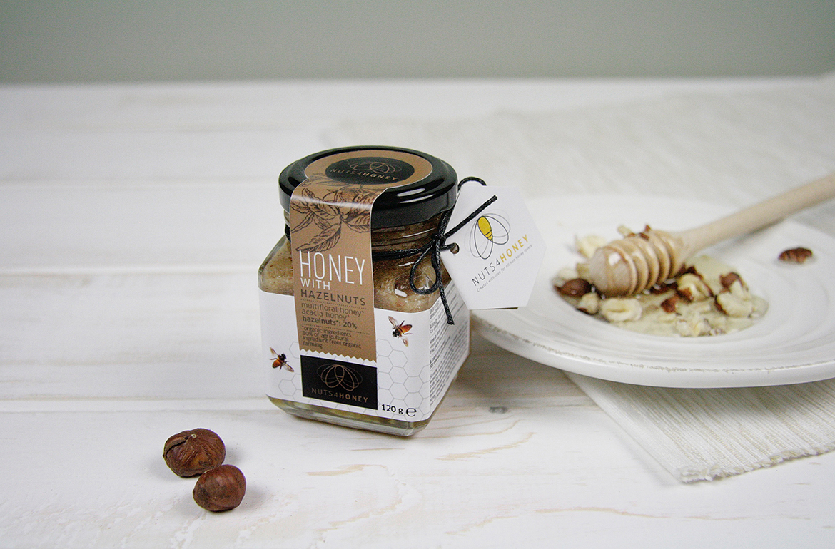 honey packaging design Flavours cilli hazelnut orange lemon flower colorfull jar Cocoa