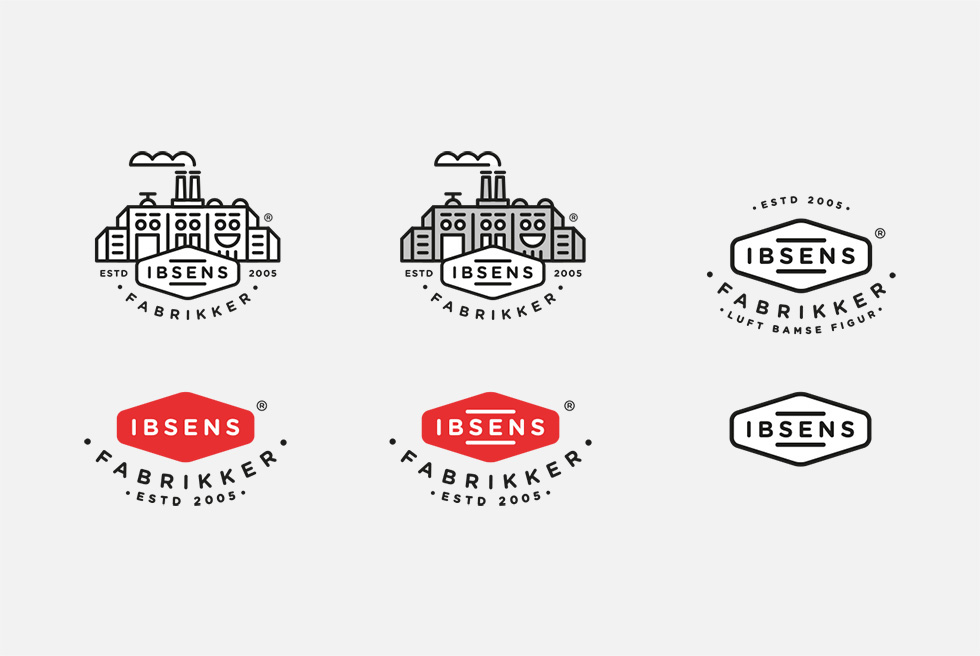 Ibsens Fabrikker identity stationary business card visual identity logo brand