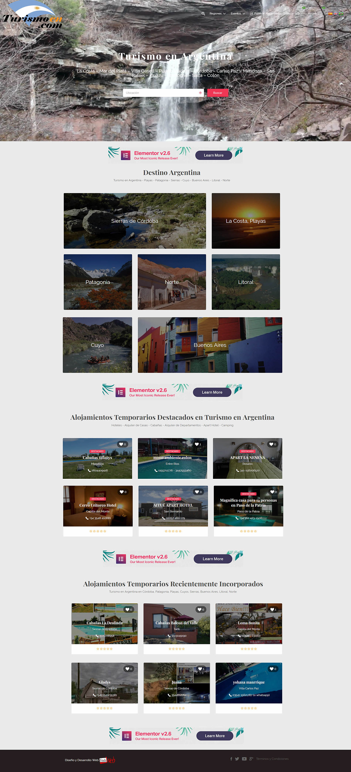 Turismo sitio web directorio Anúncios