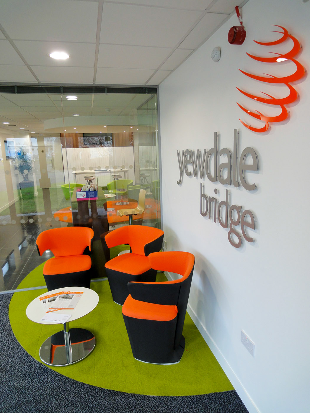 Yewdale office refurbishment Office Design Office fit out workspace orange green