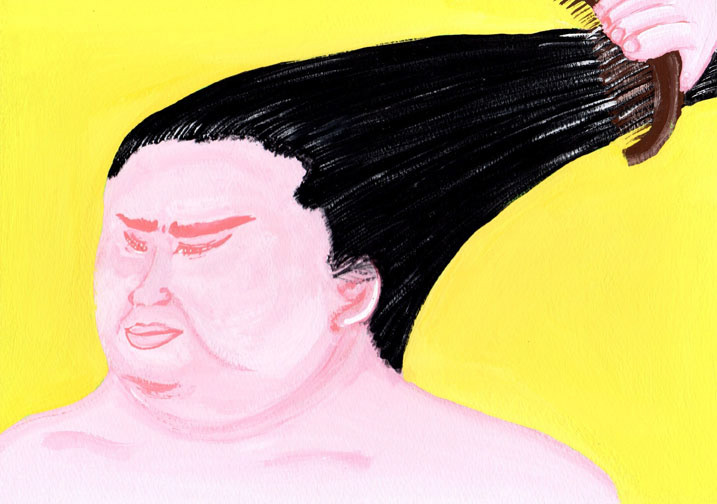 Sumo wrestler's hairstyle on Behance