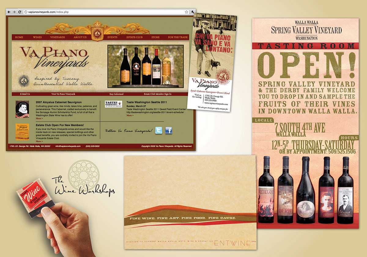 wineries wine strategy e-commerce Event Branding print production print