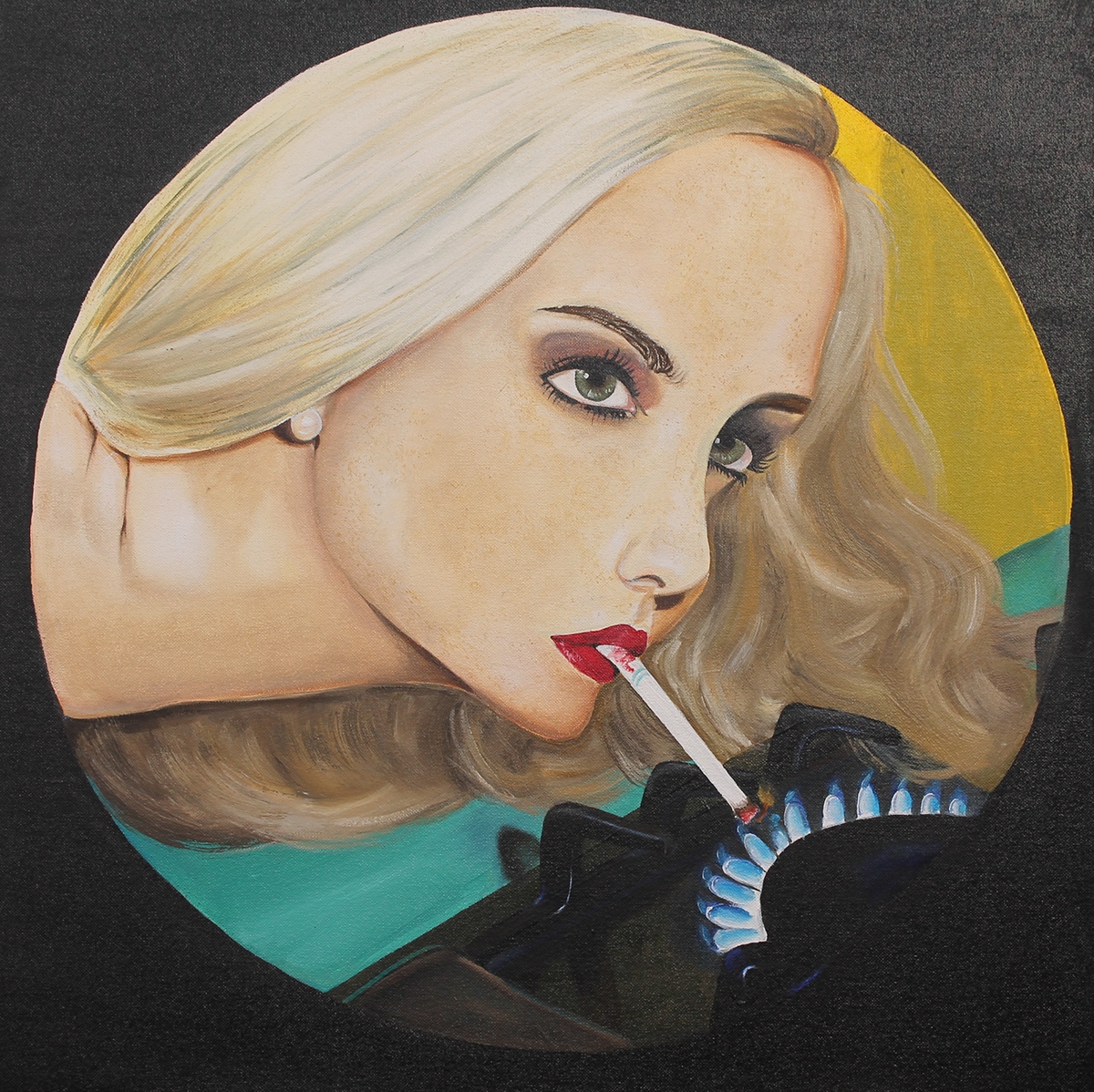 painting   Photography  miles aldridge AdBusters magazine art paint acrylic cigarette blond