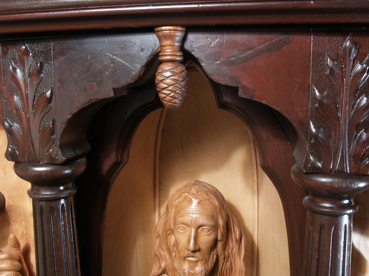 wood carving wood sculpture John the Baptist altar alter sacred