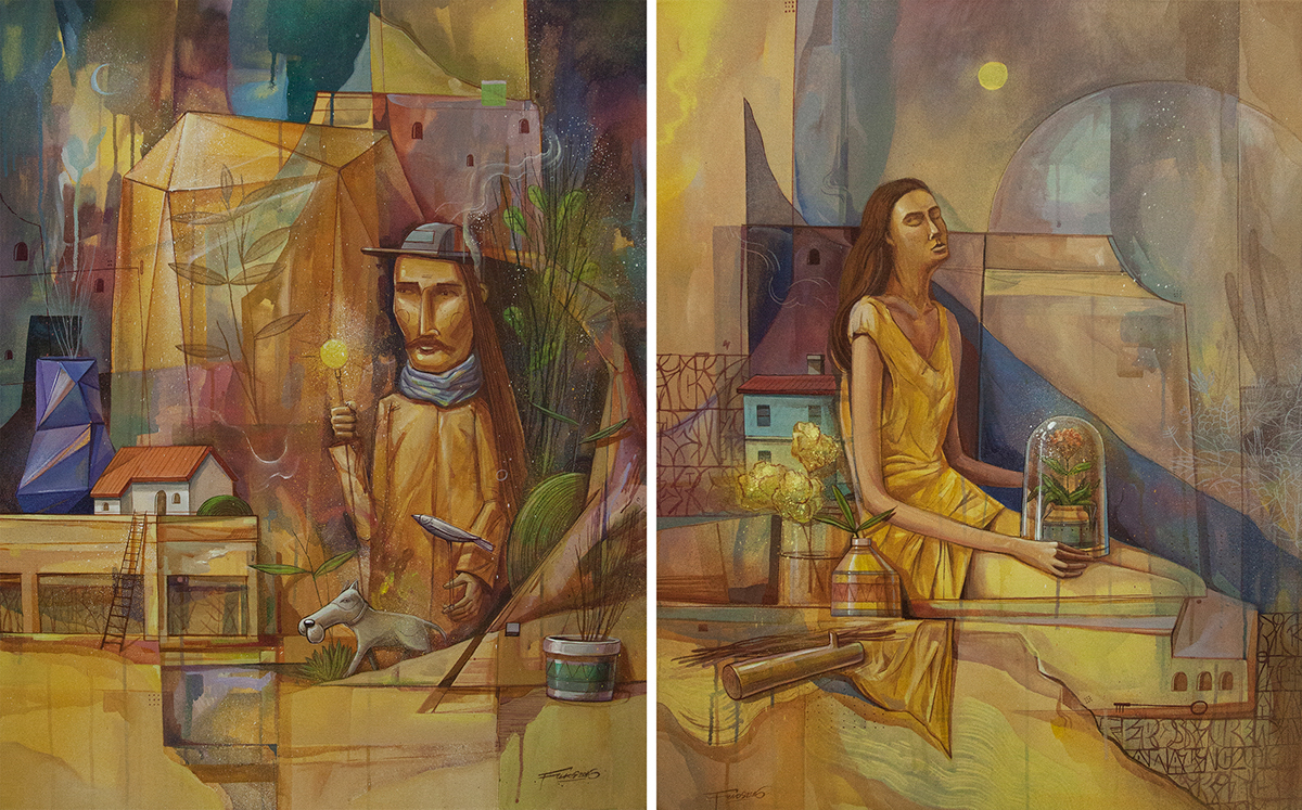 Exhibition  Awaking dilk FEROS KENO arm kickit Mural canvas ukraine Ivano-Frankivsk