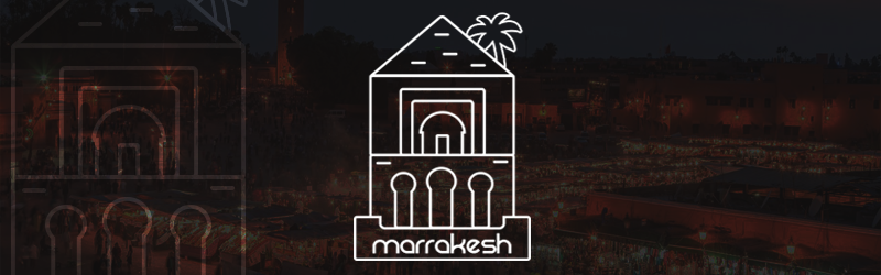 Landmarks Morocco Cities vector Icon logo