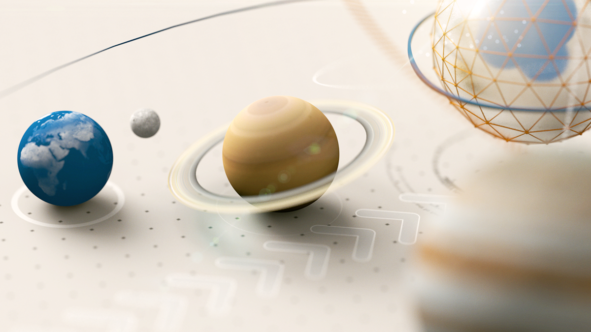 Space  motion design shur Tracer Planets minimal Ae after effects c4d cinema4d cinema 4d thinking particles MoGraph earth