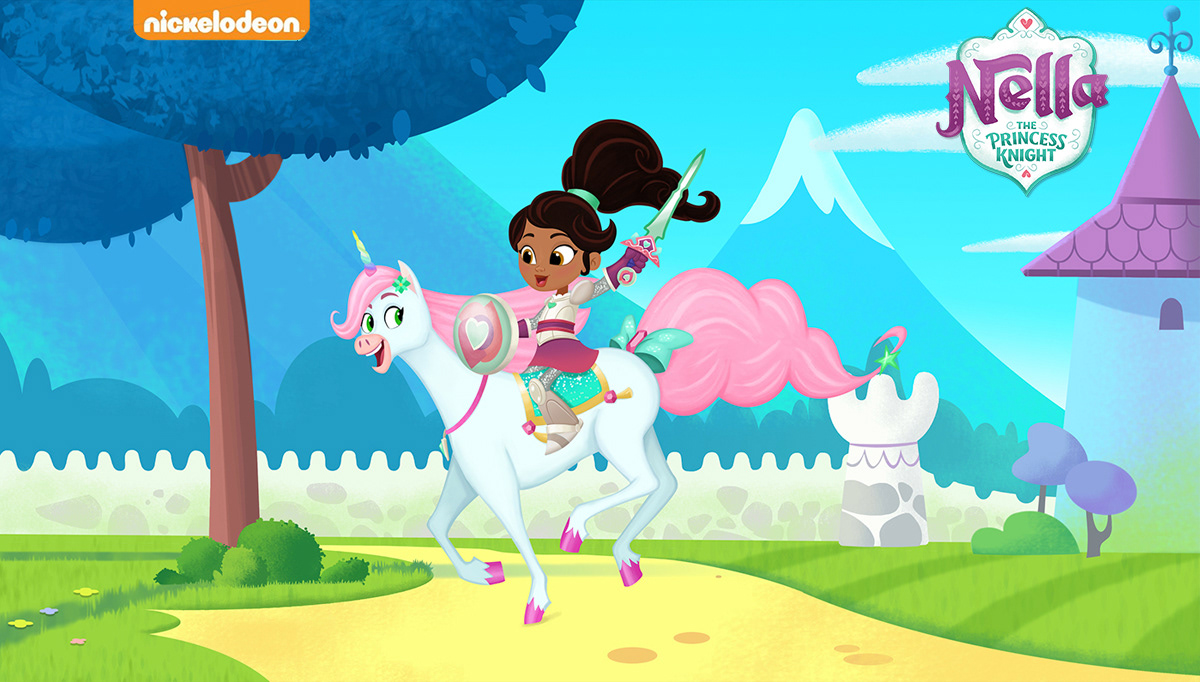 nella Princess Kinight unicorn nickelodeon ILLUSTRATION  animation  children television forest