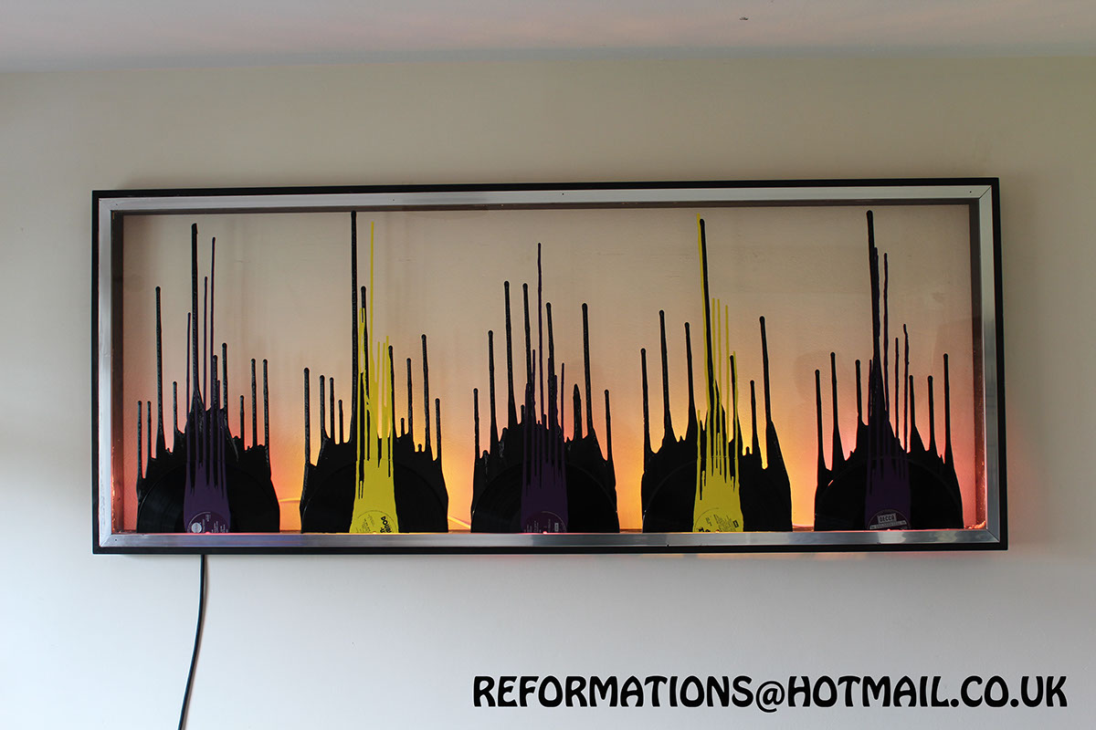VINYL ART vinyl glass wall Display feature modern Retro funky fresh MAJORTRIADZ major triadz UK