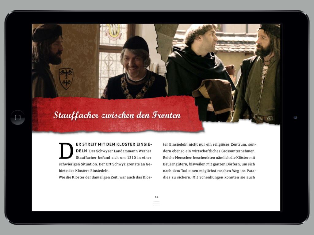 Digital Publishing tablet publishing tablet iPad Videobooks digital publishing suite Screen Design user experience Zurich Switzerland Schweiz app