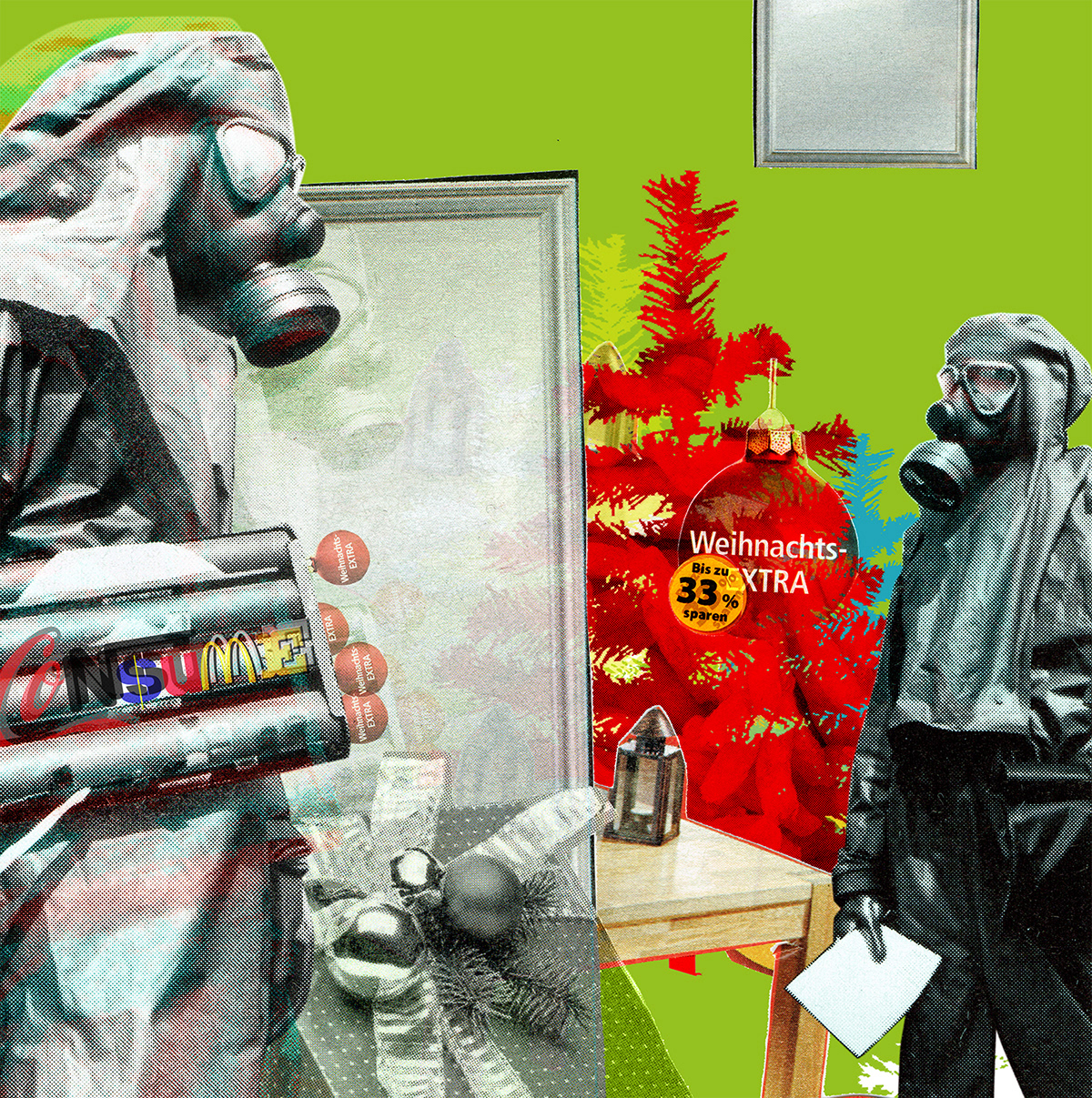 art collage Christmas surreal