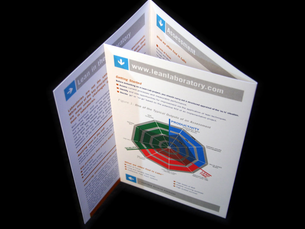 Lean Laboratory Six Sigma  brochure  advertising   promotional design Galway  london usa ERP Consultants