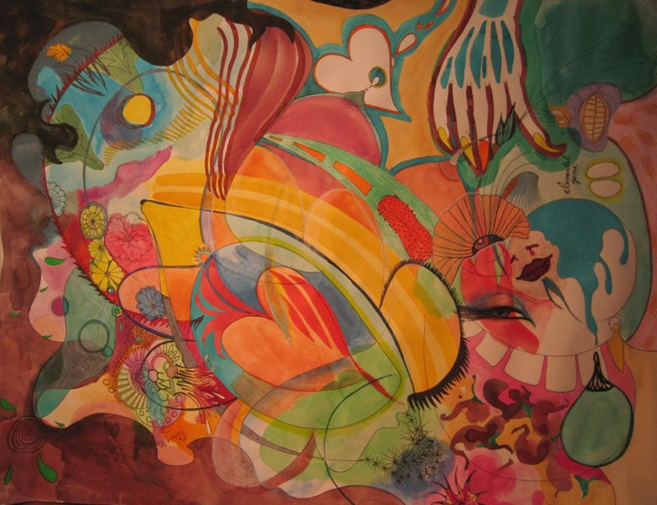 psychedelic art pattern watercolor