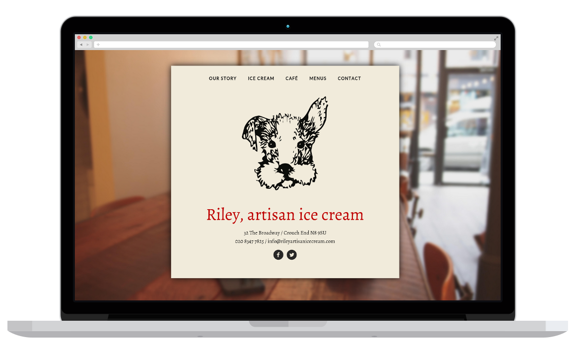 London cafe dog Responsive web design rwd