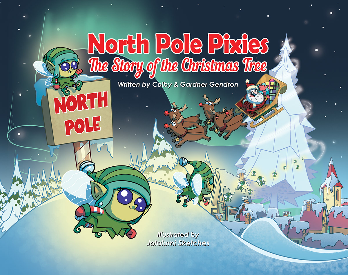 North Pole Christmas christmas Tree christmas story Digital Art  digital illustration Character design  pixies