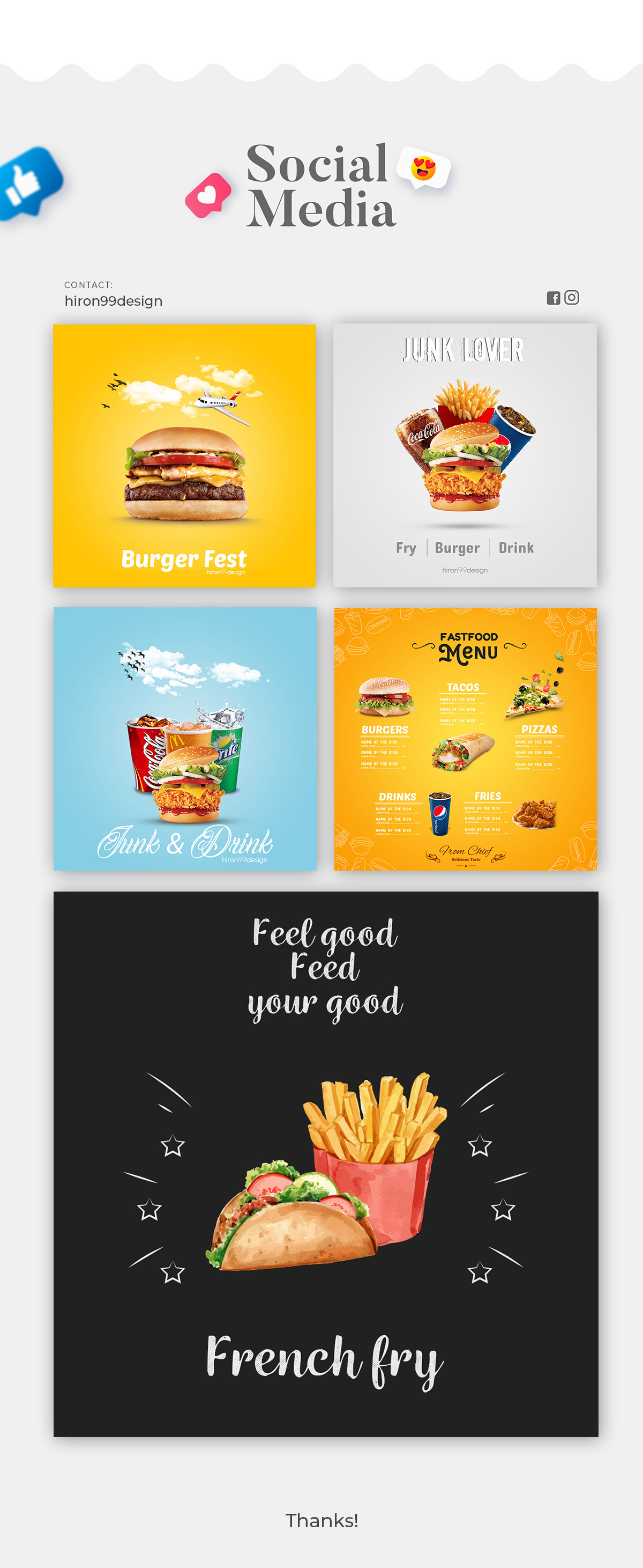social media post Food  reataurant banner Instagram Post twitter post Facebook Ad food design