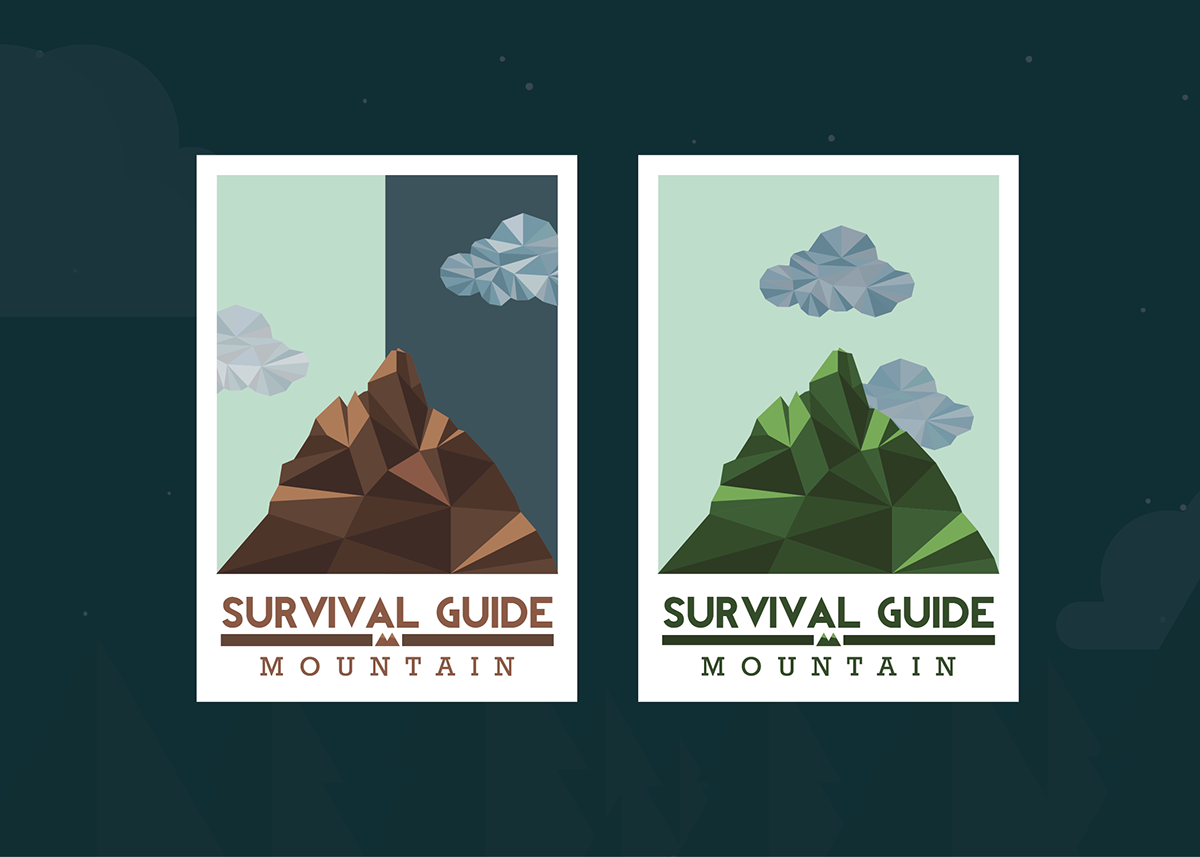 survival mountain motion graphic Guide wild wilderness camping