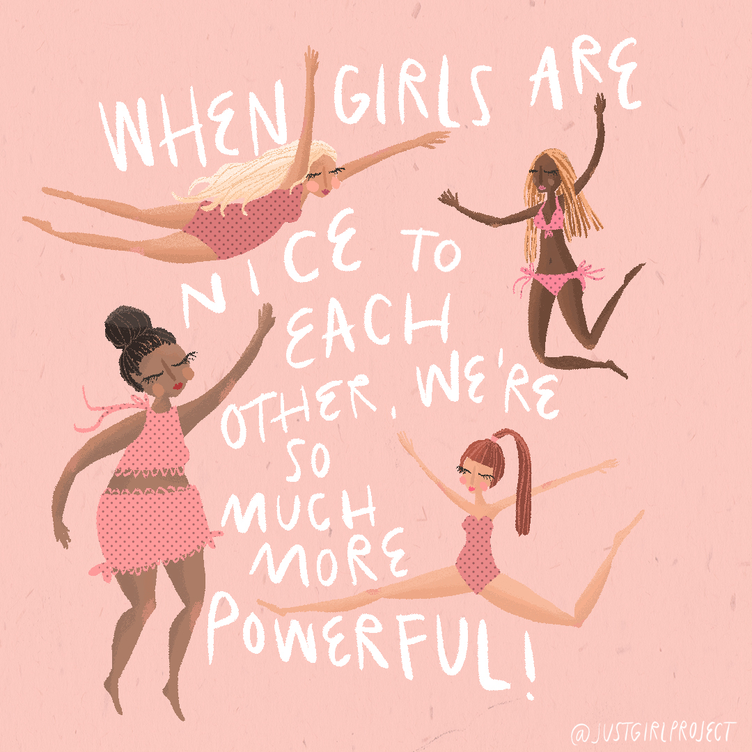 Girl Power girls ILLUSTRATION  Handlettering plants girly bodypositive instagram pink cute