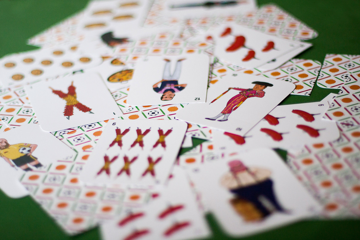 diseño gráfico ilustracion Baraja cartas cards spanish cards editorial design graphic game granada