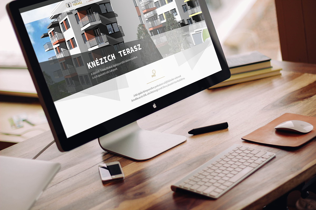 Adobe Portfolio Web Design  Knézich Terasz Apartment house abstract gray hero image